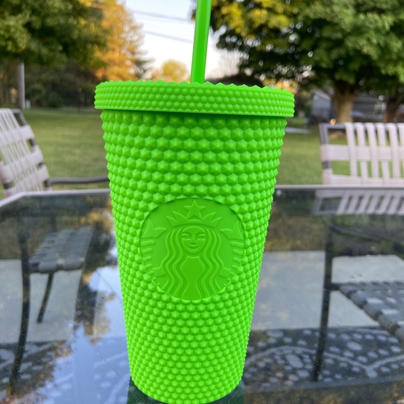 Starbucks Fall 2021 lime green studded grande cup